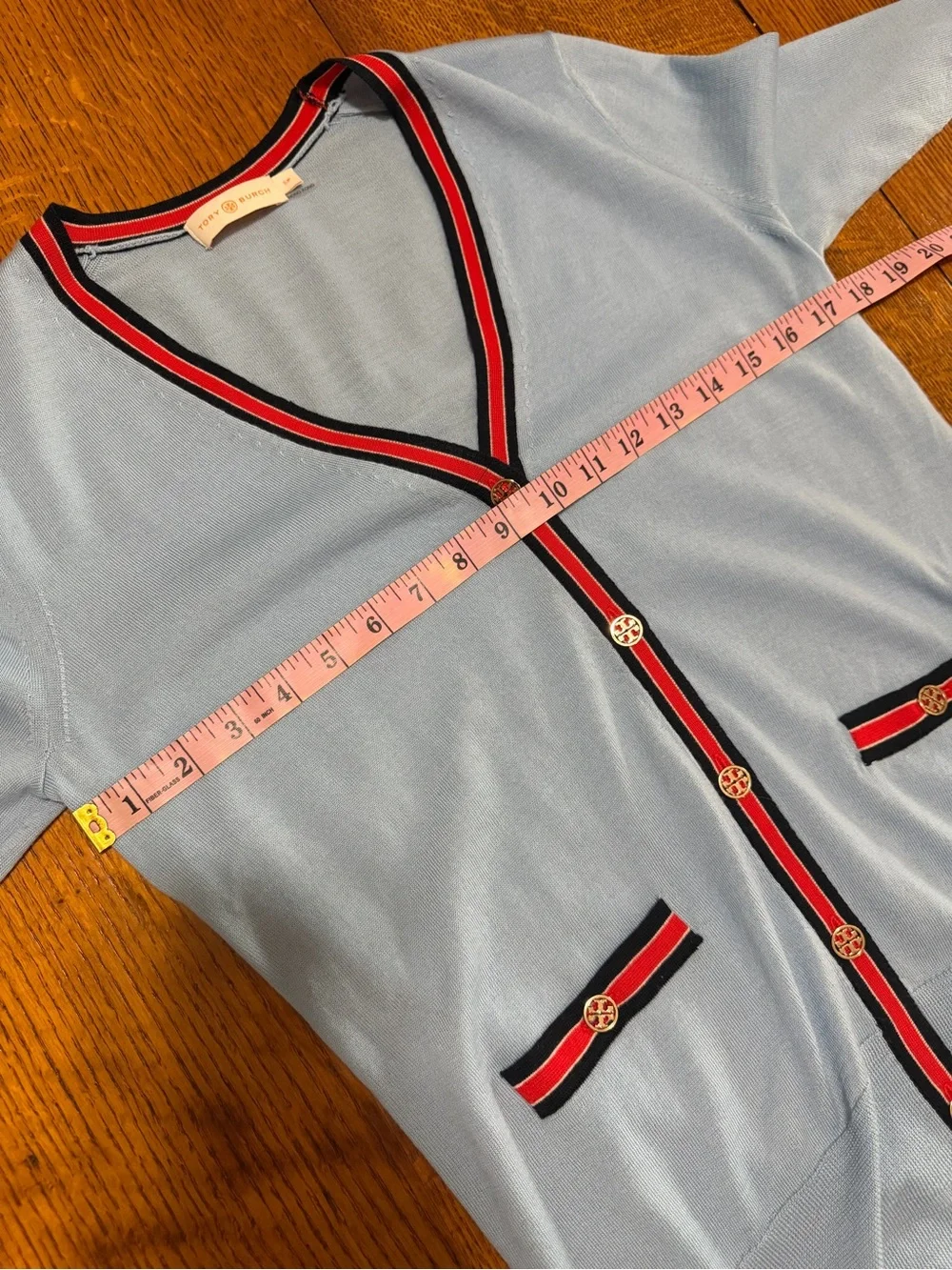 Tory Burch |‎ Madeline Colorblock Merino Wool Cardigan